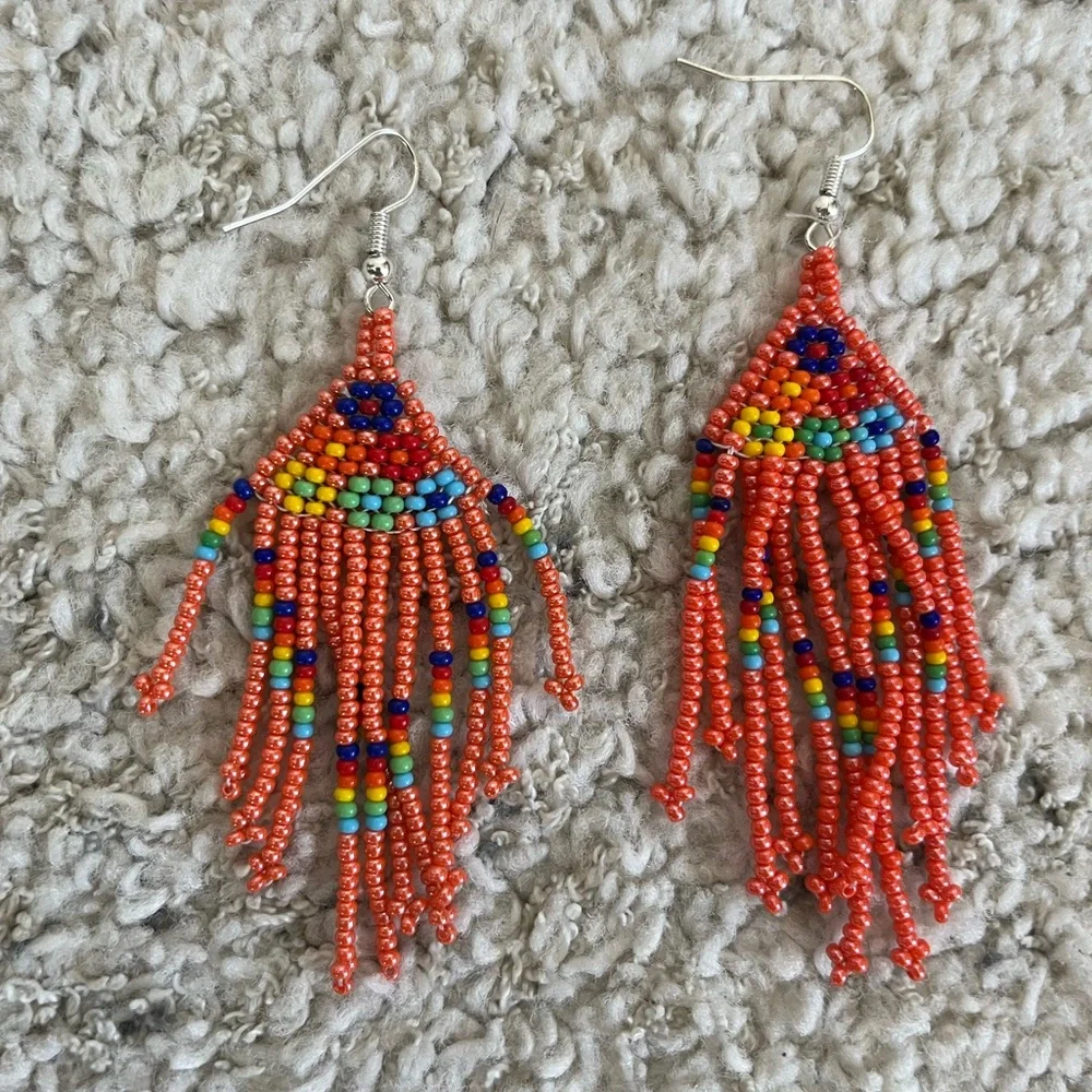 Handmade Traditional Mexican Necklace and Earrings - Picture 4 of 6